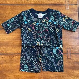 Hanna Andersson girl’s pajamas short sleeve top and shorts set size 12